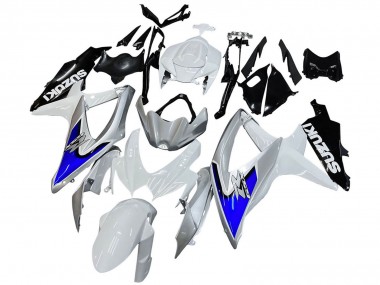 Carena Moto Suzuki GSXR 600 / GSXR 750 2008-2010 - Bianco Argento Blu Nero