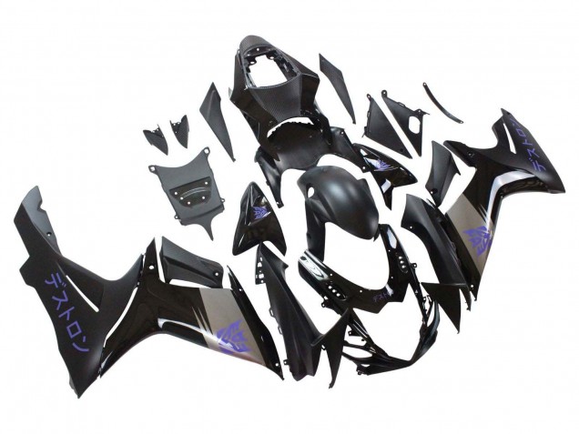 Carena Moto Suzuki GSXR 600 / GSXR 750 2011-2024 - Nero Opaco Grigio Viola