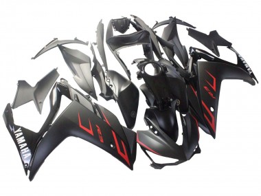 Carena Moto Yamaha YZF R3/R25 2015-2018 - Nero Lucido Nero Opaco Rosso
