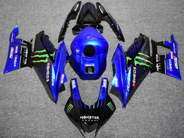 Carena Moto Yamaha YZF R3/R25 2022-2024 - Blu Verde Nero Mostro ENEOS Yamalube