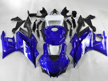 Carena Moto Yamaha YZF R3/R25 2022-2024 - Blu Bianco Nero Opaco