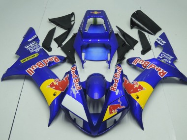 Carena Moto Yamaha YZF R1 2002-2003 - Blu Giallo Red Bull
