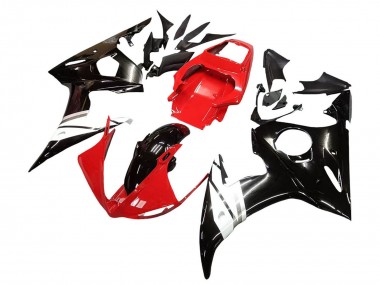 Carena Moto Yamaha YZF R6S 2006-2009 - Rosso Bianco Nero Lucido