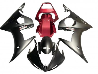 Carena Moto Yamaha YZF R6S 2006-2009 - Rosso Nero Opaco