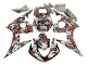 Carena Moto Yamaha YZF R6 2003-2004 - Nero Rosso Grigio Camouflage