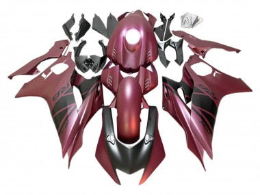 Carena Moto Yamaha YZF 600 R6 2017-2023 - Rosso Bordeaux Nero Opaco