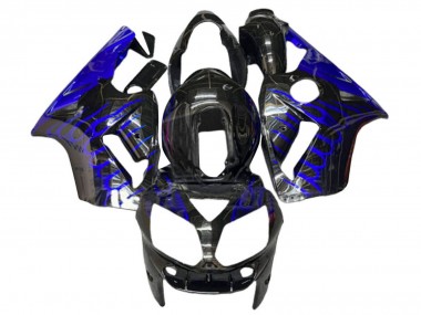 Carena Moto Kawasaki ZX12R 2000-2001 - Nero Lucido Blu Fiamma
