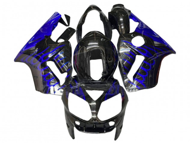 Carena Moto Kawasaki ZX12R 2000-2001 - Nero Lucido Blu Fiamma