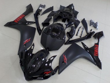 Carena Moto Yamaha YZF R1 2007-2008 - Nero Lucido Nero Opaco Rosso