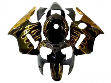 Carena Moto Kawasaki ZX12R 2000-2001 - Nero Lucido Oro Fiamma