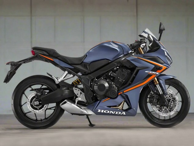 Carena Moto Honda CBR650R 2019-2020 - Lucido Blu Scuro Arancia Nero
