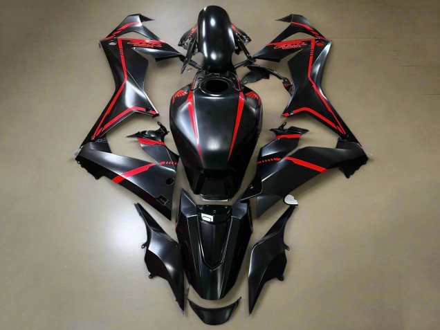 Carena Moto Honda CBR650R 2021-2023 - Nero Lucido Rosso Banda
