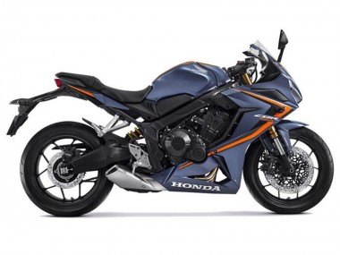 Carena Moto Honda CBR650R 2021-2023 - Blu Scuro Opaco Arancia Nero
