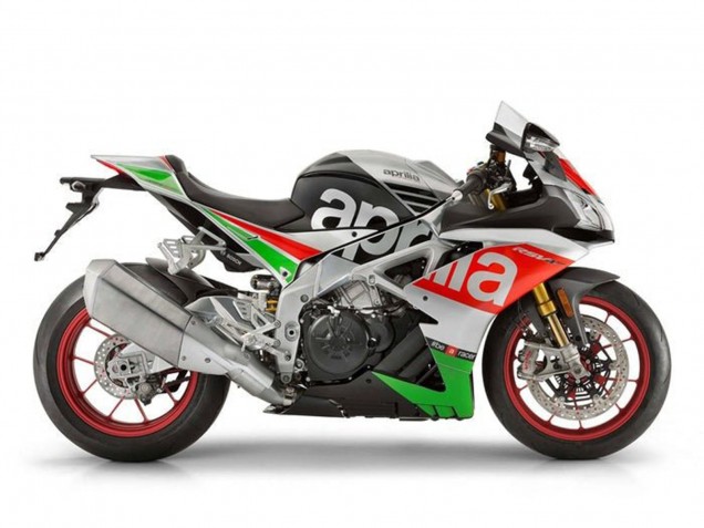 Carena Moto Aprilia RSV4 1000 2009-2015 - Argento Rosso Nero Verde
