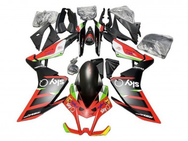 Carena Moto Aprilia RSV4 1000 2009-2015 - Nero Opaco Rosso Verde Bianco