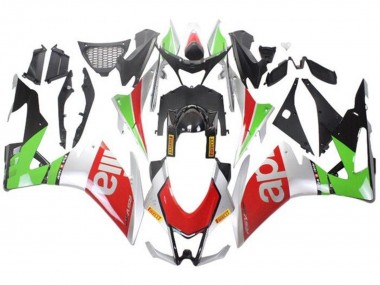 Carena Moto Aprilia RSV4 1000 2016-2020 - Argento Rosso Nero Verde