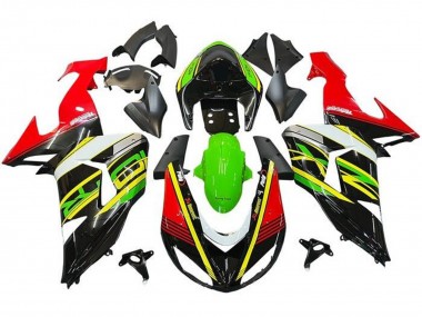 Carena Moto Kawasaki ZX10R 2006-2007 - Rosso Verde Giallo Nero