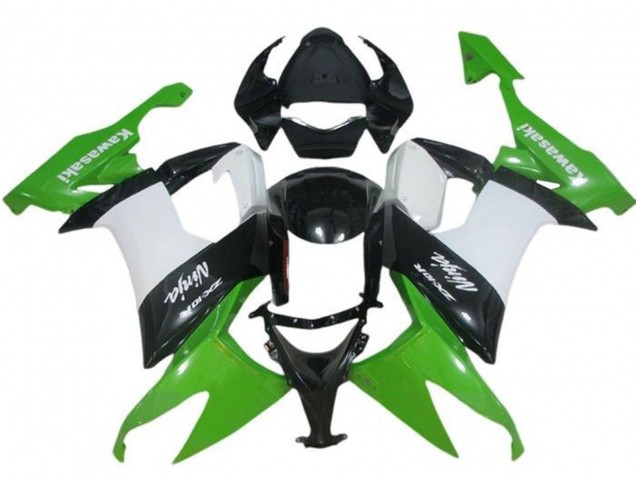 Carena Moto Kawasaki ZX10R 2008-2010 - Verde Bianco Nero