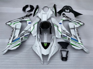 Carena Moto Kawasaki ZX10R 2016-2020 - Bianco Argento Verde Blu Nero Trick Star