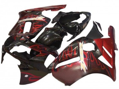 Carena Moto Kawasaki ZX12R 2000-2001 - Nero Lucido Rosso Fiamma