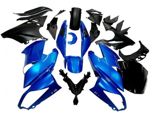 Carena Moto Kawasaki Ninja 650 EX650 2009-2011 - Blu Nero Opaco
