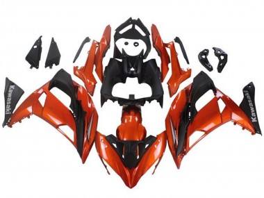 Carene Moto Kawasaki Ninja 650 EX650 2017-2019 - Arancia Nero Opaco