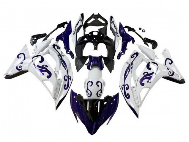 Carene Moto Kawasaki Ninja 650 EX650 2017-2019 - Bianco Blu Scuro Nero