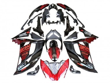 Carene Moto Kawasaki Ninja 650 EX650 2017-2019 - Rosso Nero Argento