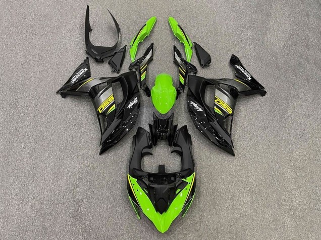 Carene Moto Kawasaki Ninja 650 EX650 2017-2019 - Verde Giallo Grigio Nero