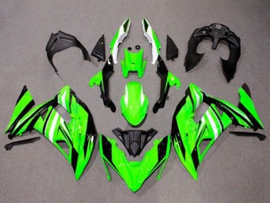 Carene Moto Kawasaki Ninja 650 EX650 2017-2019 - Verde Bianco Nero Banda