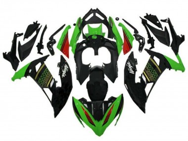 Carena Moto Kawasaki Ninja 650 EX650 2020-2025 - Verde Nero Rosso Honeycomb