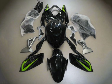 Carena Moto Kawasaki Z400 2018-2024 - Nero Lucido Verde Argento