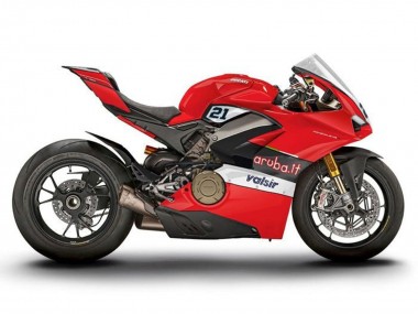 Carena Moto Ducati Panigale V4 V4S 2018-2019 - Rosso Nero Bianco Valsir