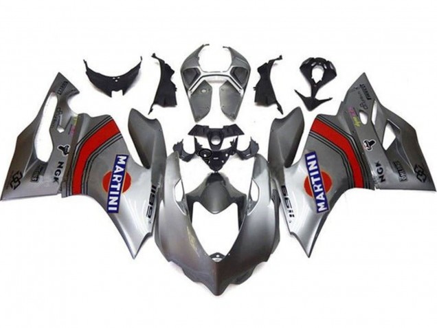 Carena Moto Ducati Panigale 1199 2011-2014 - Argento Rosso Blu Martini