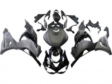 Carene Moto Kawasaki ZX6R 2023-2026 - Nero Opaco Grigio Opaco Nero Lucido