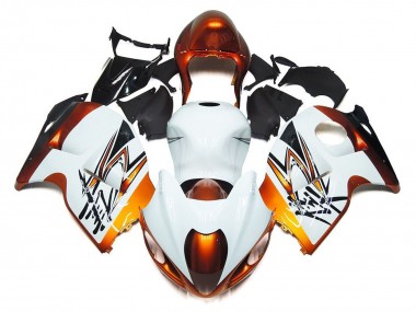 Carena Moto Suzuki GSXR 1300 Hayabusa 1996-2007 - Bianco Arancia Nero