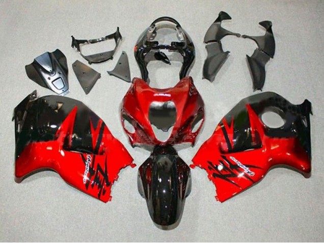 Carena Moto Suzuki GSXR 1300 Hayabusa 1996-2007 - Rosso Nero Lucido