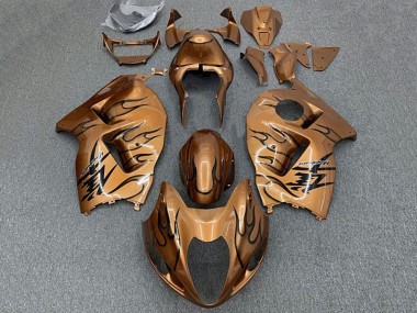 Carena Moto Suzuki GSXR 1300 Hayabusa 1996-2007 - Marrone Bronzo Nero Fiamma