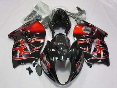 Carena Moto Suzuki GSXR 1300 Hayabusa 1996-2007 - Nero Lucido Rosso Tribal