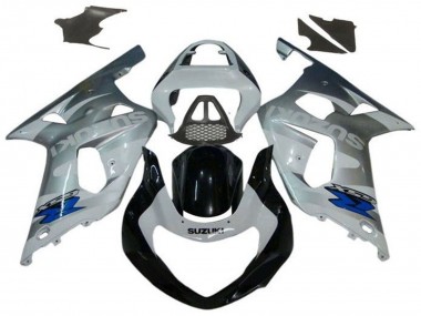 Carena Moto Suzuki GSXR1000 2000-2002 - Argento Bianco Nero Lucido Blu