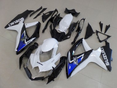 Carena Moto Suzuki GSXR 600 / GSXR 750 2008-2010 - Bianco Blu Nero Lucido