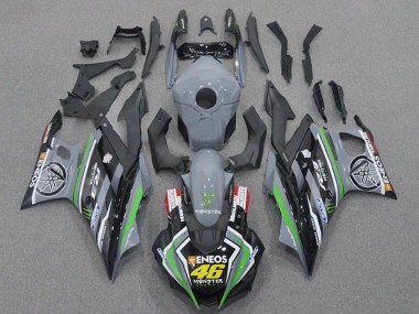Carena Moto Yamaha YZF R3/R25 2019-2021 - Grigio Nero Verde Nero ENEOS Mostro 46
