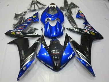 Carena Moto Yamaha YZF 1000 R1 2004-2006 - Blu Bianco Argento Nero GYTR Yamalube Dunlop