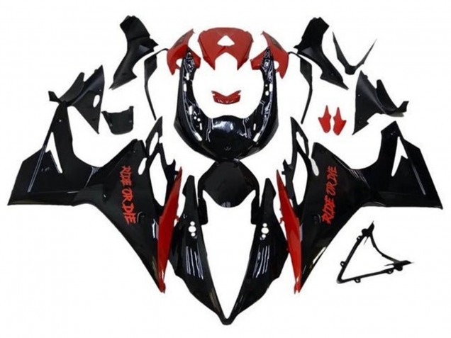Carena Moto Triumph Daytona 675 Triple 2013-2016 - Nero Lucido Rosso Ride or Die