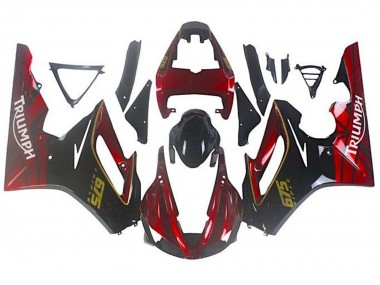 Carena Moto Triumph Daytona 675 Triple 2009-2012 - Rosso Nero Lucido