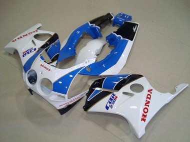 Carena Moto Honda CBR250RR MC19 1988-1989 - Bianco Azzurro Chiaro Nero Lucido
