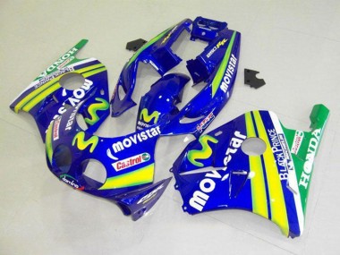 Carena Moto Honda CBR250RR MC22 1990-1998 - Blu Giallo Verde MoviStar Castrol