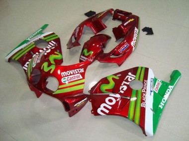Carena Moto Honda CBR250RR MC22 1990-1998 - Rosso Bianco Verde MoviStar