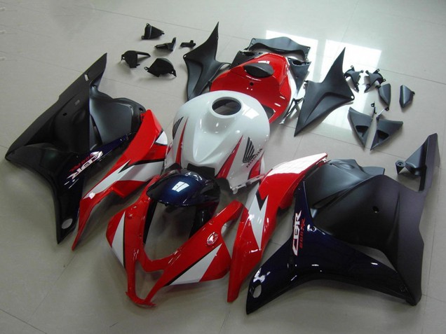 Carena Moto Honda CBR600RR 2009-2012 - Bianco Rosso Blu Scuro Nero Lucido