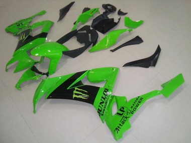 Carena Moto Kawasaki ZX10R 2008-2010 - Verde Nero Mostro Dunlop